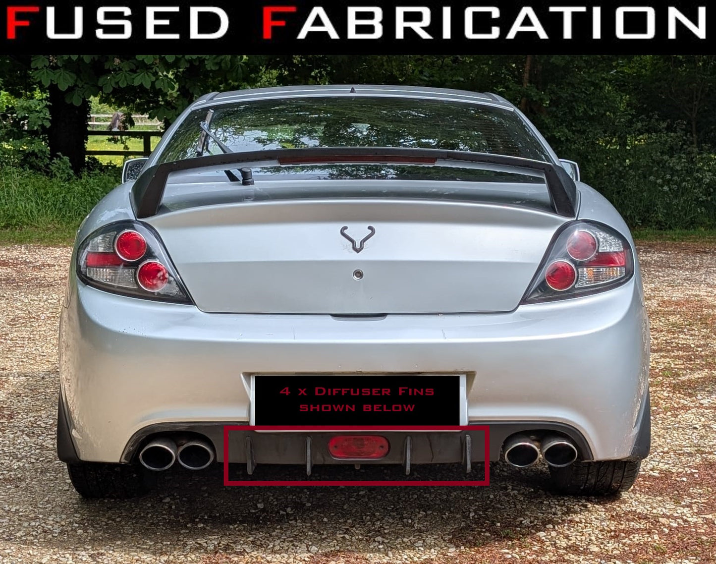 07-09 Hyundai Coupe Rear Diffuser Fins x 4